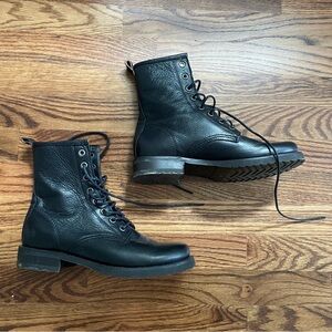 Black Leather Women's Boots